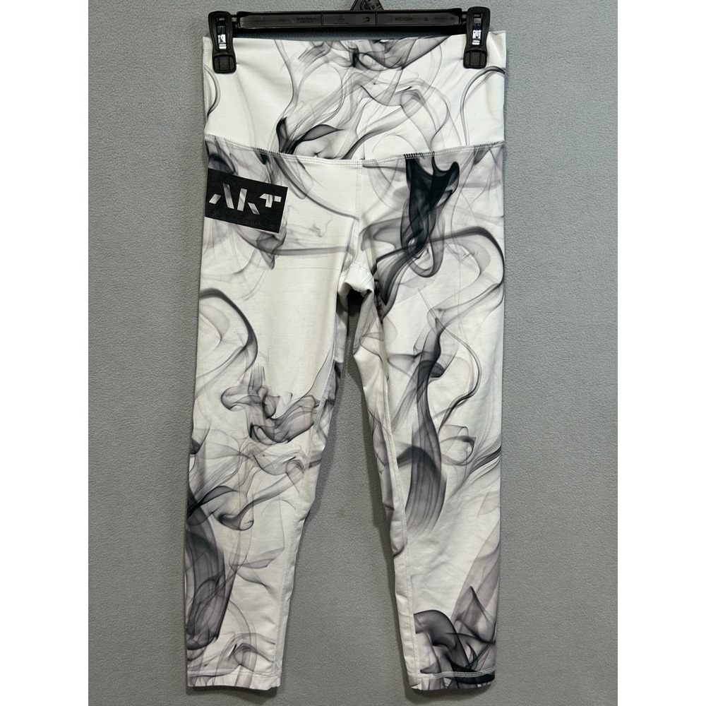 DYI Define Your Inspiration‎ Leggings Womens Medium White Black Smoke Print AKT